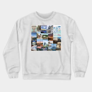 maine aesthetic collage Crewneck Sweatshirt